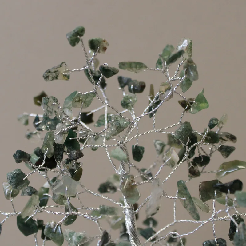 Gemstone Albero with Organite Base 160 Stone Moss Agate — foto 2