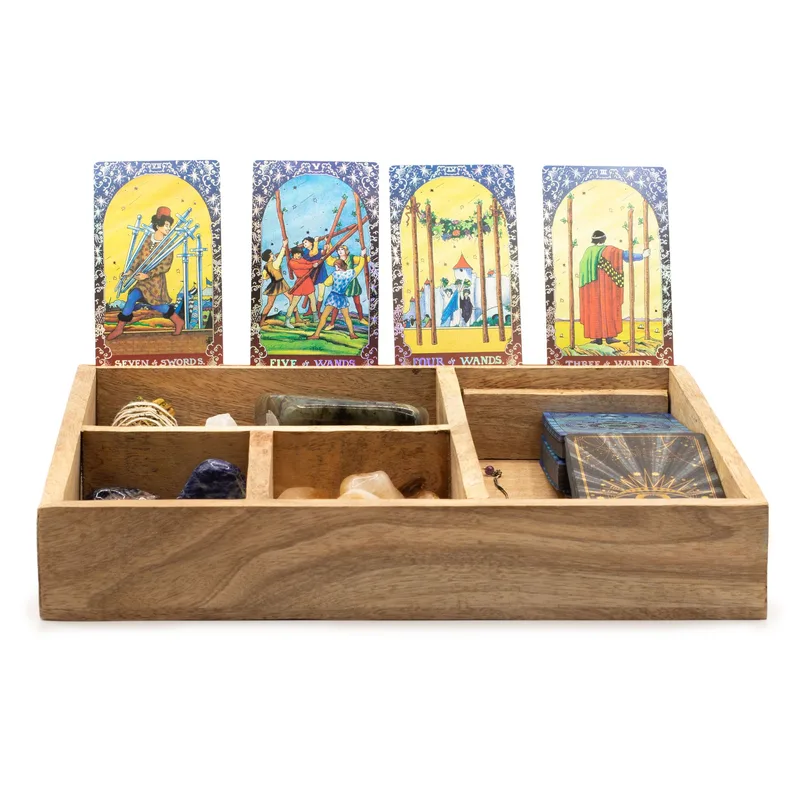 Four Section Tarot Scatola with Card Porta — foto 2