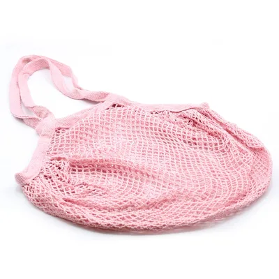 Borsa in rete di cotone puro - rosa — foto 1