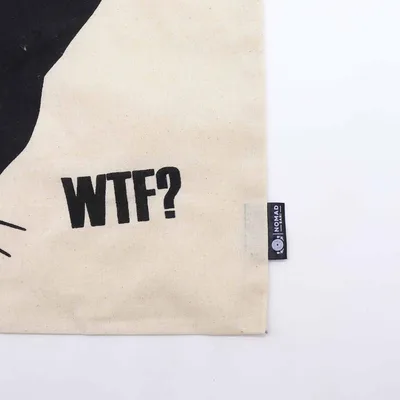 Nomad Sari Nomad Sari Iconic Basic Tote Bag - Nero Cat - Naturale 4oz