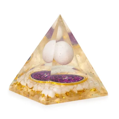 Med Organite Pryamids 7x6cm Floating Quatz Sphere Quatz Chunks — foto 1