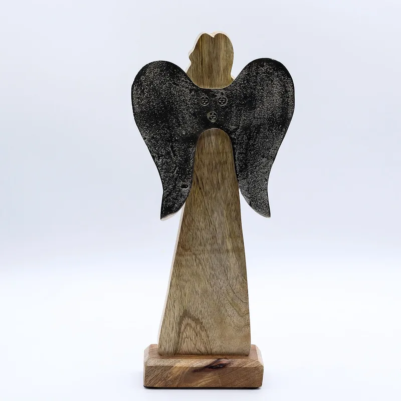 Large Mango Legno Peace Angel Metal Wings & Enamel Detail — foto 4