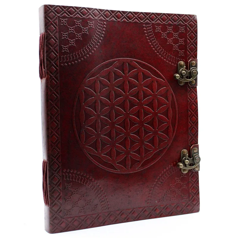 Huge Fiore of Life Leather Book 10x13