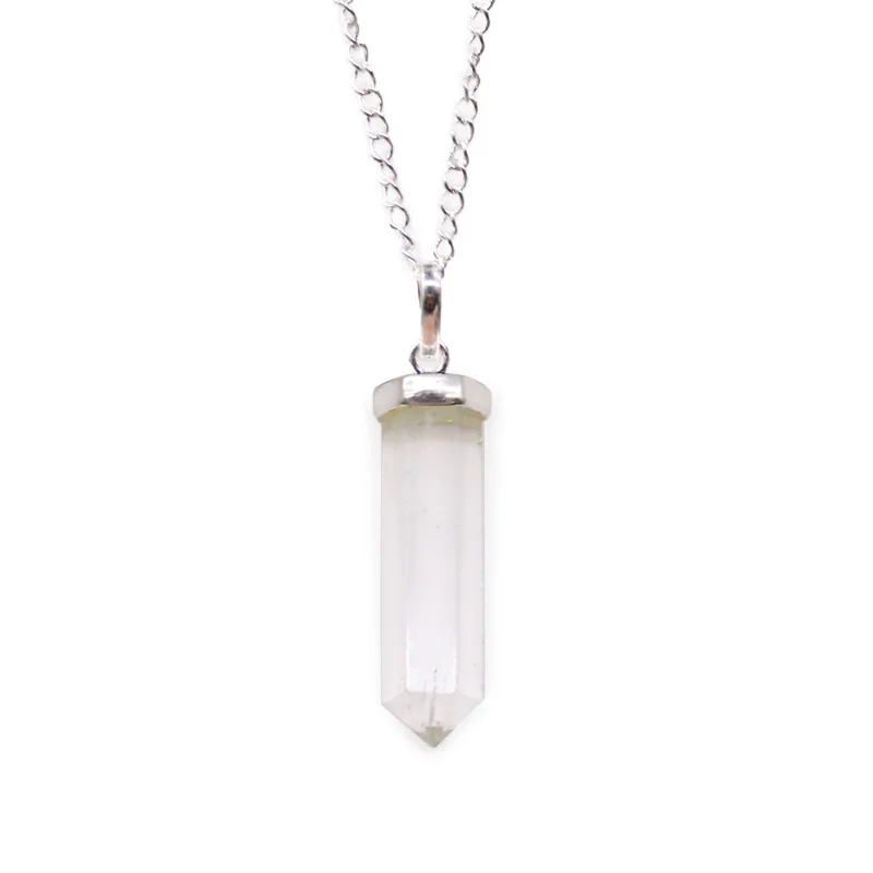 Gemstone Classic Point Pendant Rock Quartz