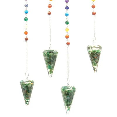 Orgonite Power Chakra Pendulum - Verde Aventurine — foto 2