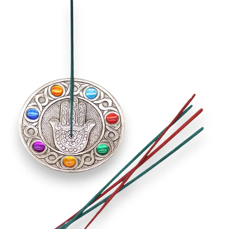 Seven Chakra Hamsa Incenso Porta 11.5cm