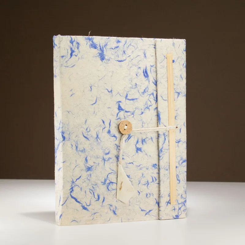 Lrg Lokta Mixed Blu Cotton Notebook 45 leafs inc bookmark — foto 1