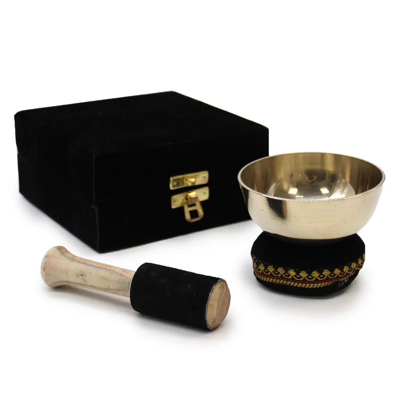 Brass Singing Bowl Gift Set 9cm — foto 1
