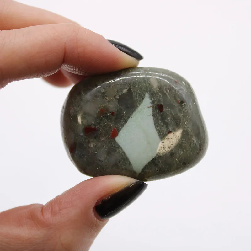 Bag of 6 Large African Tumble Stones - Bloodstone - Sephtonite — foto 1