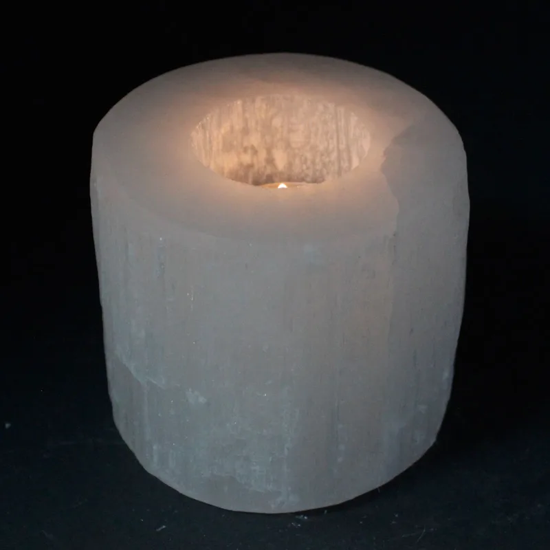 Selenite Cylinder Candela Porta 8 cm — foto 3