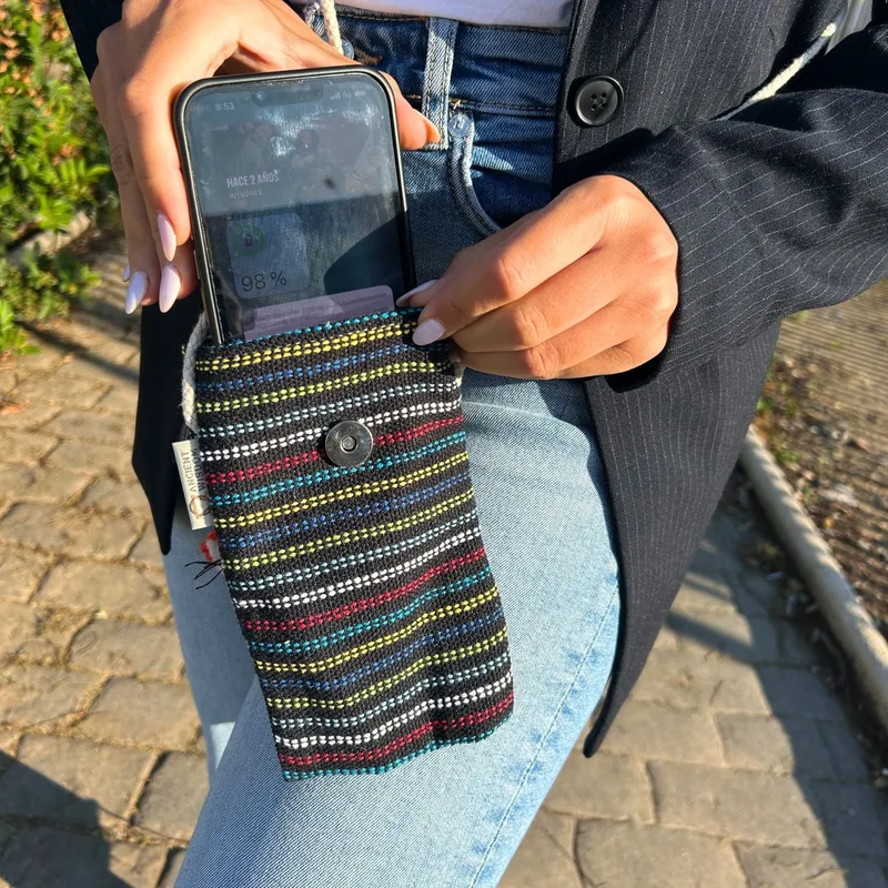 Phone Porta Bag Nero and Multi fox decor — foto 1