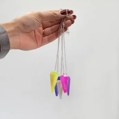 Six Sided Pendulum - Aurora Crysta Angel Bianco - 4cm