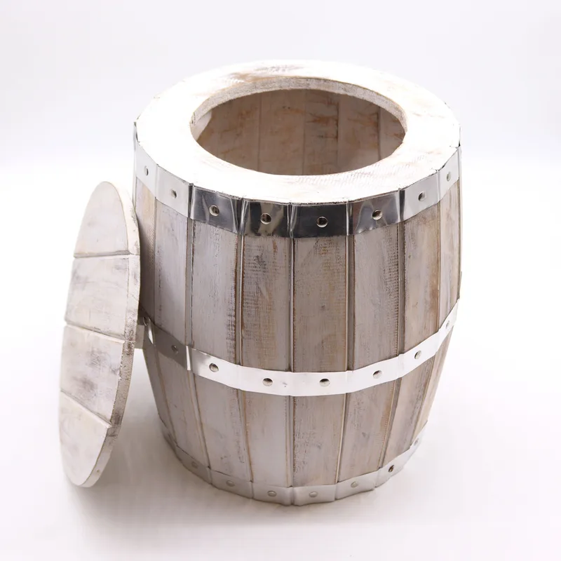 Beer Barrel Stool Whitewash — foto 1
