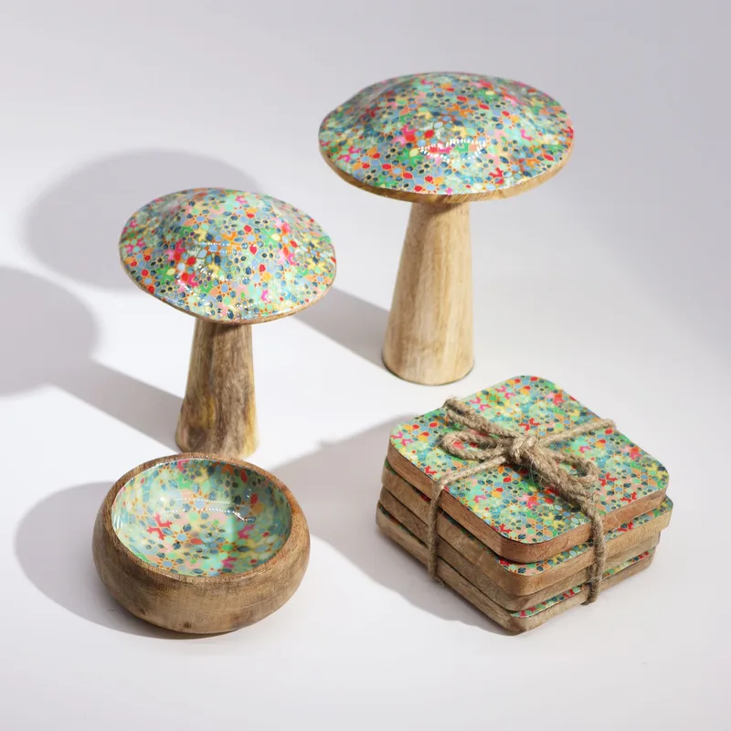 Med Mushroom 15cm Mediterranean Tile Pattern