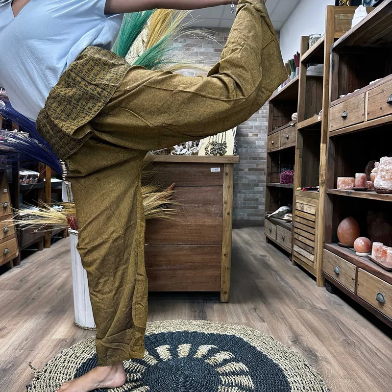 Yoga and Festival Pants Thai Fisherman Mandala Mantra on Arancia — foto 5