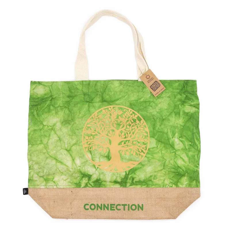 All Naturale Bag Verde Stonewash Albero of Life Connection