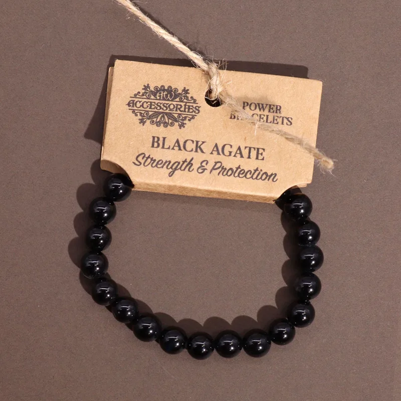 Bracciale Energetico - Pietra Lunare Nera