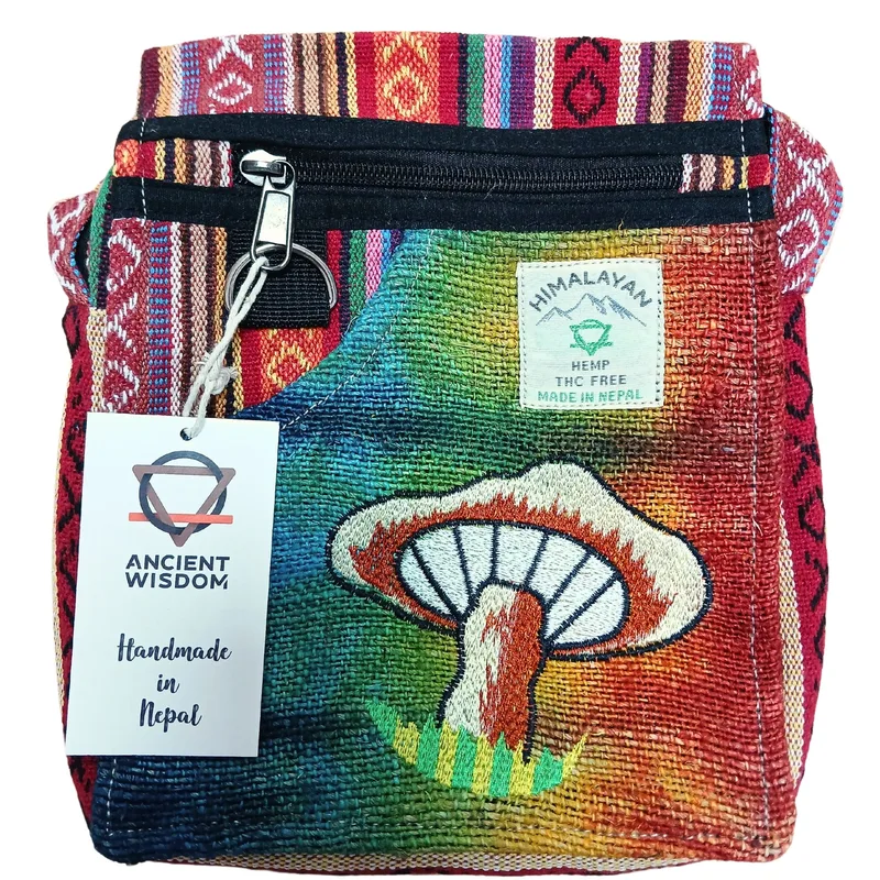 Hemp Embroidery Mushroom Party Bag Arancia Mushrooms — foto 1
