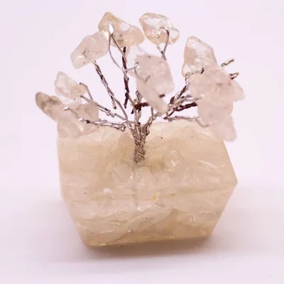 Mini Gemstone Trees On Orgonite Base - Rock Quartz (15 stones) — foto 1