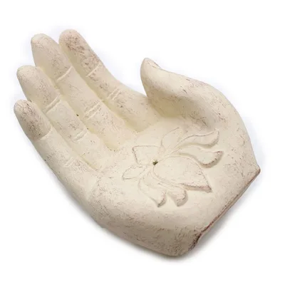 Hand Incenso Bruciatore Lotus Bianco — foto 4