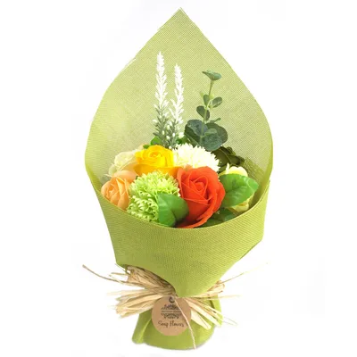 Standing Sapone Fiore Bouquet - Verde Yellow - Special