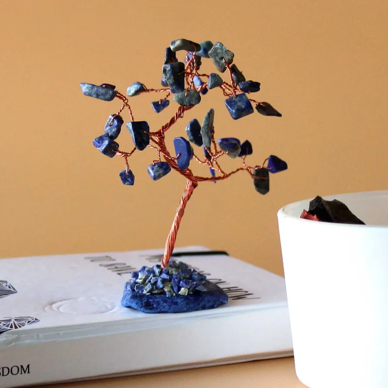 Gemstone Albero - Sodalite on Blu Agate Base (35 stones)
