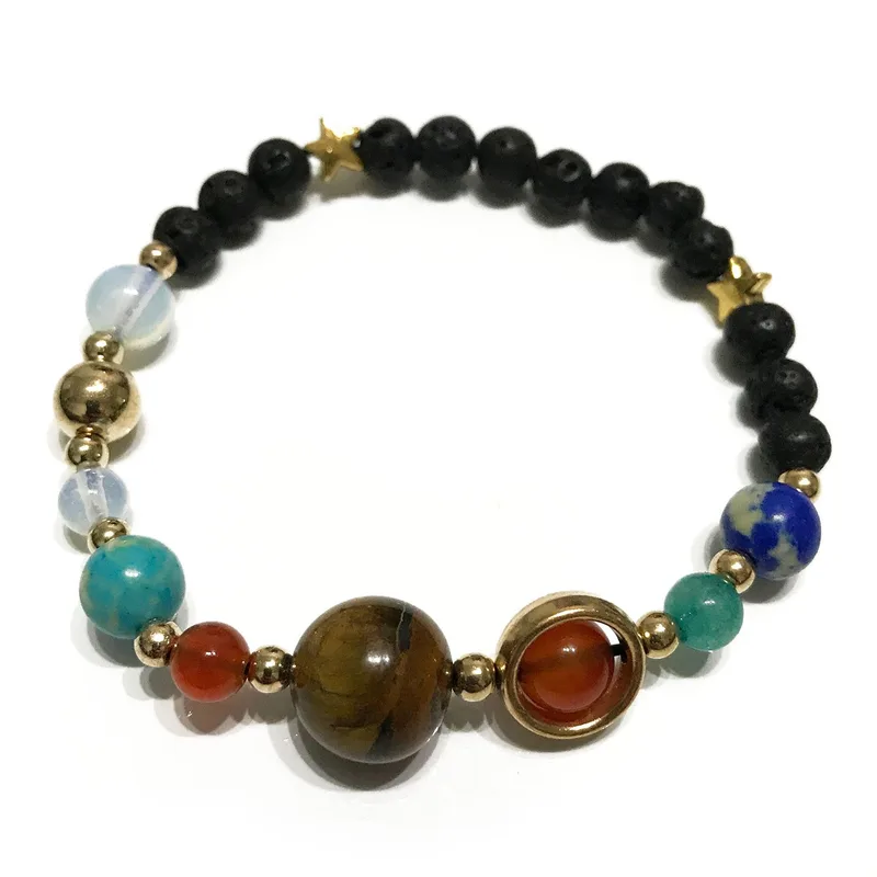 Bracciale Lava Stone - Sistema Solare Oro