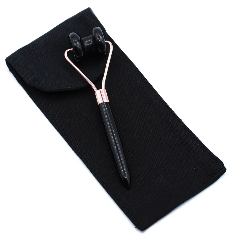 Gemstone Jawline Roller Nero Obsidian