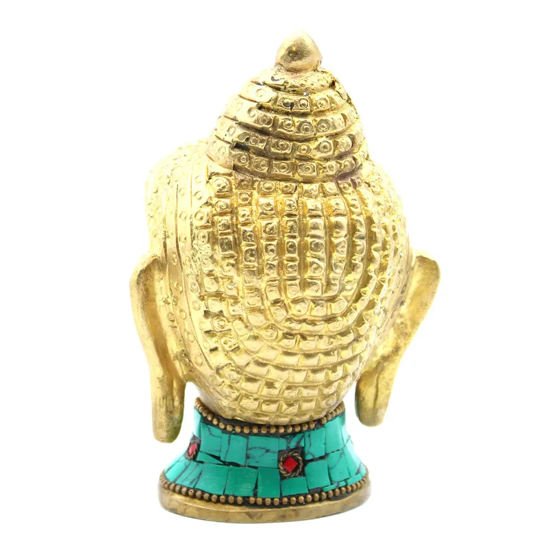 Brass Buddha Figure Lrg Head 11.5 cm — foto 1
