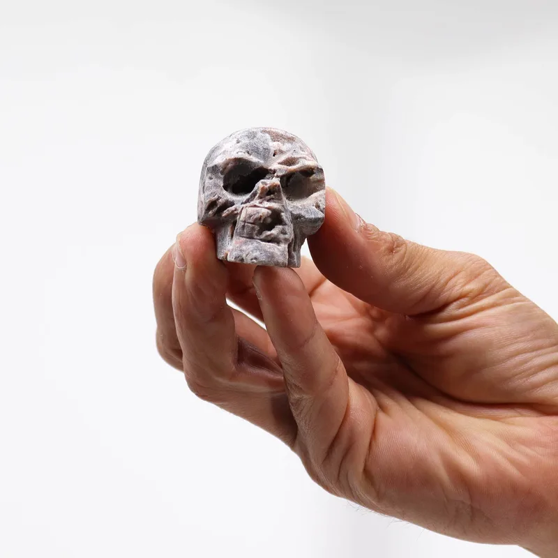 Calcite Geodes Carved Skull -