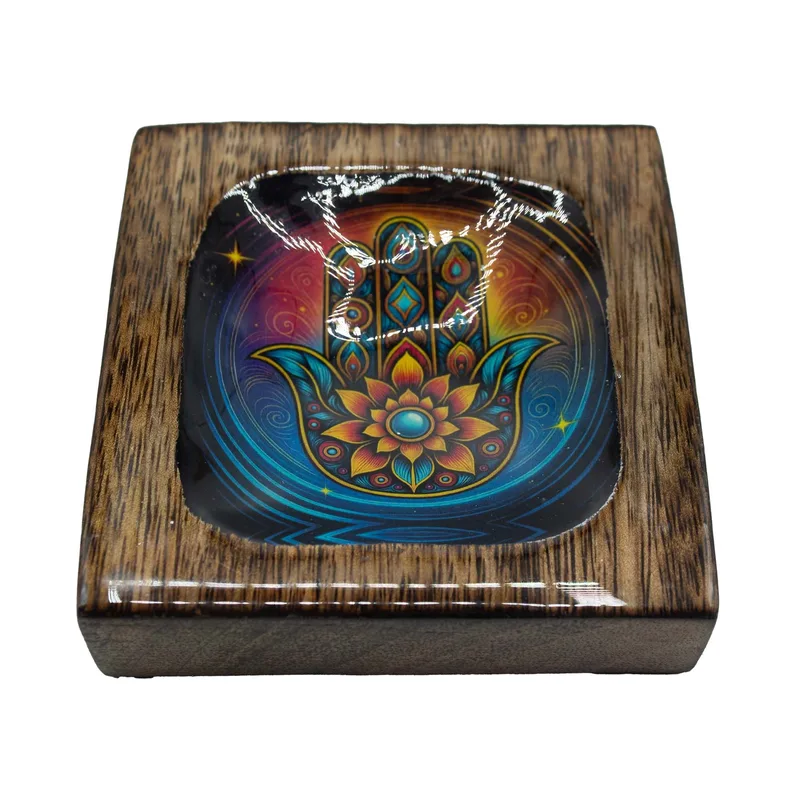 Med Enamelled Mango Tray Set Hamsa — foto 5