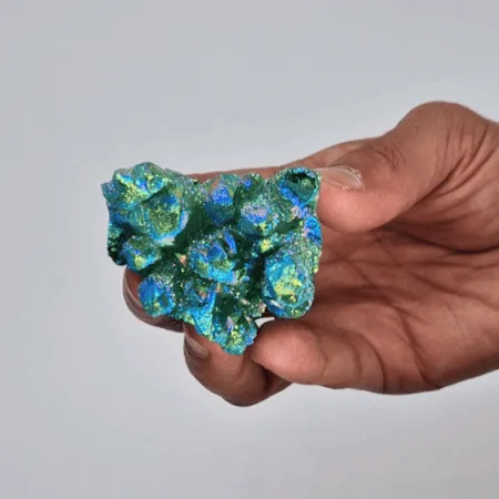 Med Enhanced Naturale Quartz Aura Verde Flame Quartz — foto 1