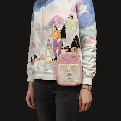 Borsa Rigida in Canapa per Cellulare con Cordino – Colore Casuale — foto 5