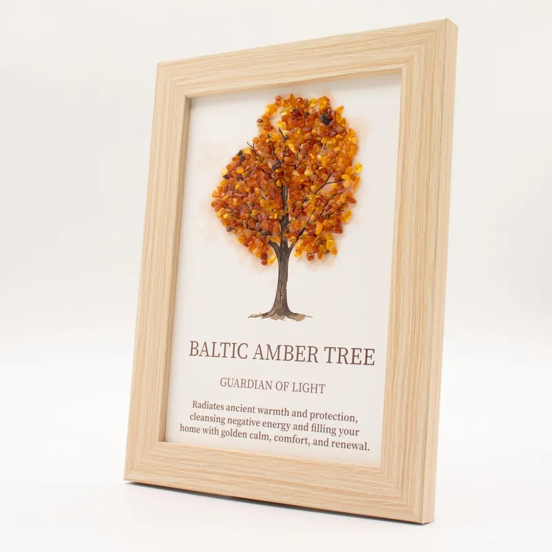 Gemstone Picture - Albero of Life - Baltic Ambra (20x14.7x1cm) — foto 2