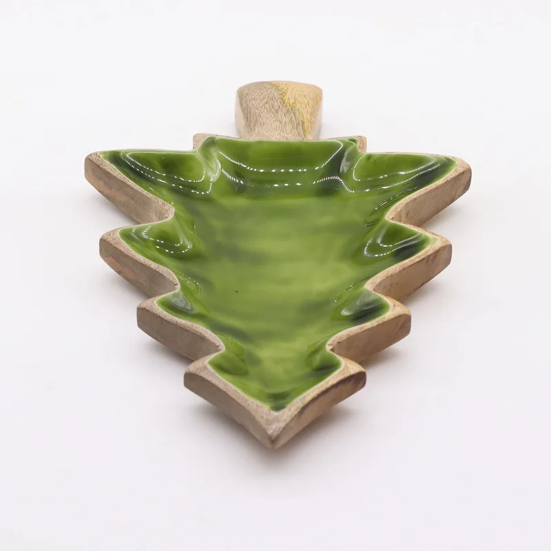 Lost in the Forrest Enamel Albero Wooden Bowl 25x19cm — foto 5
