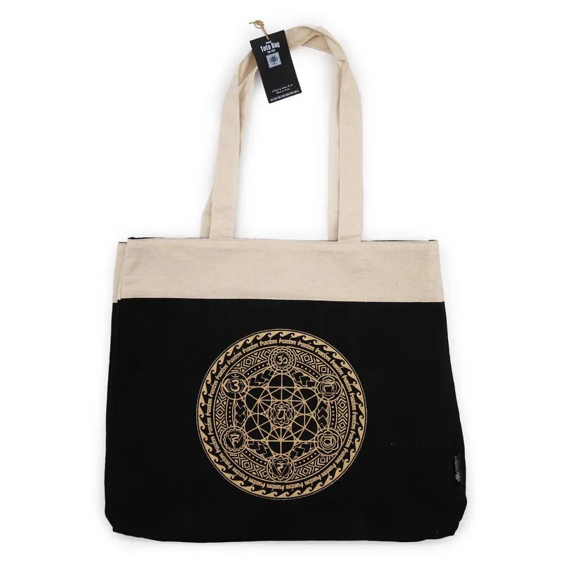 Oversized Tote Bag Chocolate Stonewash 14oz Freedom Chakra — foto 3