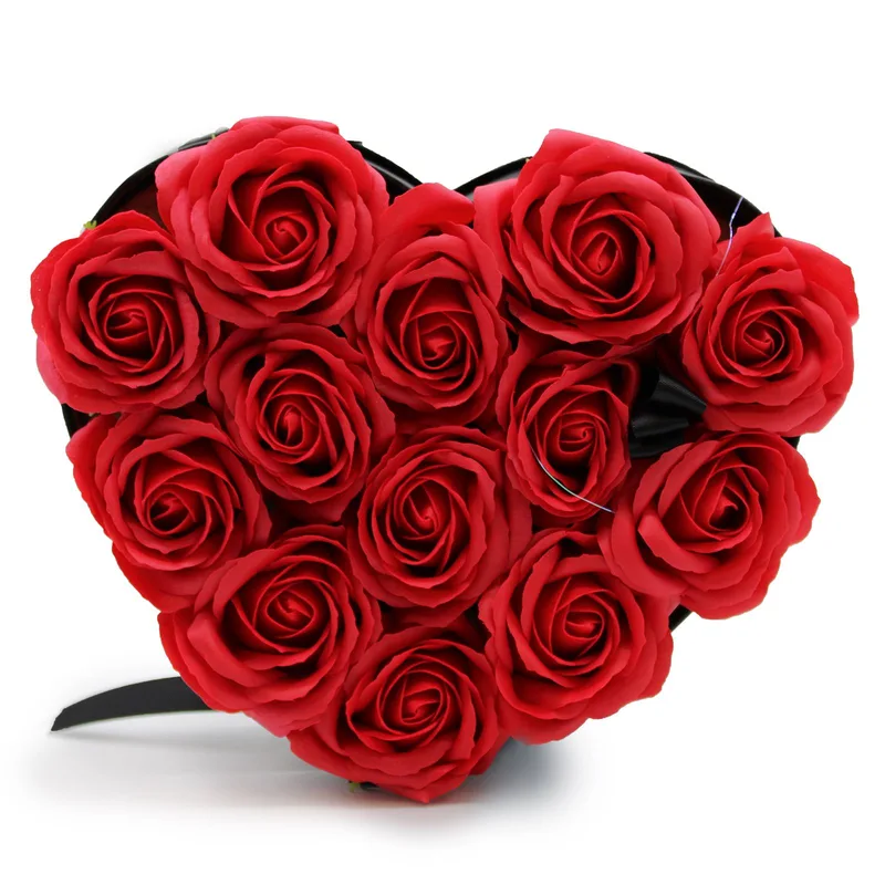 Sapone Fiore Gift Bouquet 13 Red Roses Heart — foto 5