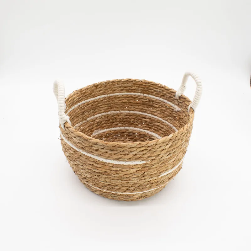 Cotton & Seagrass Large Baskets – Naturale Stripes – Set of 3 — foto 3