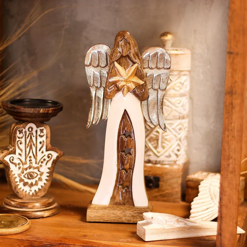 Large Mango Legno Star Angel Metal Wings & Enamel Detail — foto 6