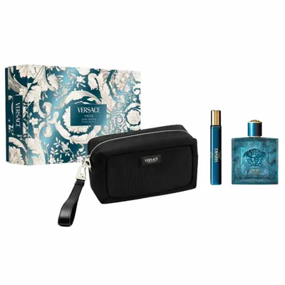 Versace Eros Pour Homme Eau De Toilette Spray 100ml Set 3 Parti