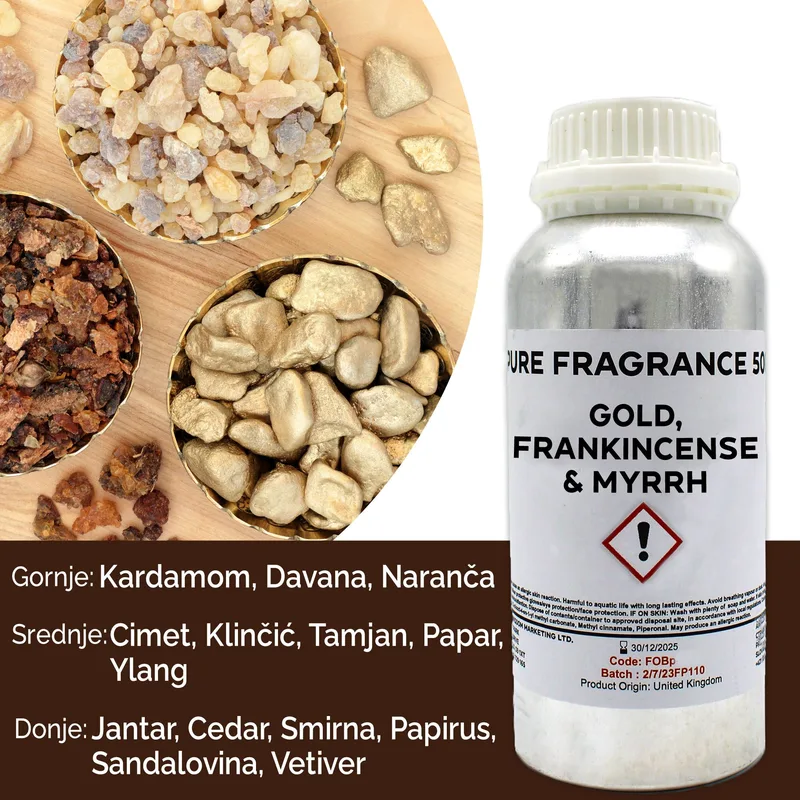 Oro Frankincense & Myrrh Puro Profumo Olio 500ml — foto 3