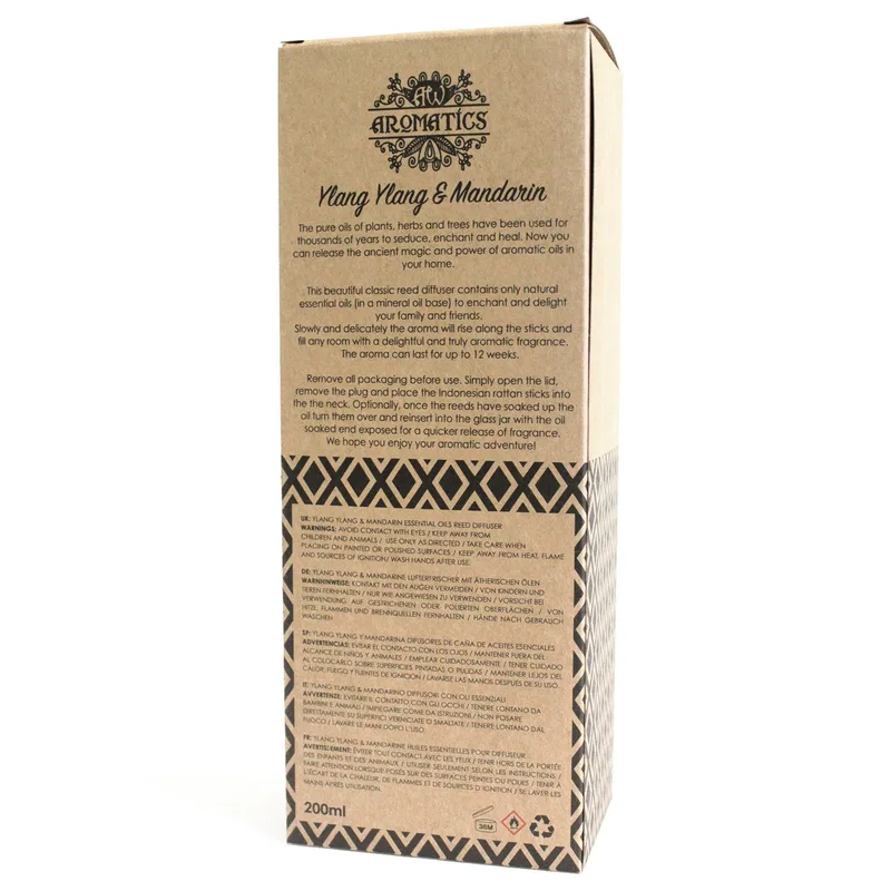 200ml Ylang Ylang & Mandarin Essenziale Olio Reed Diffusore