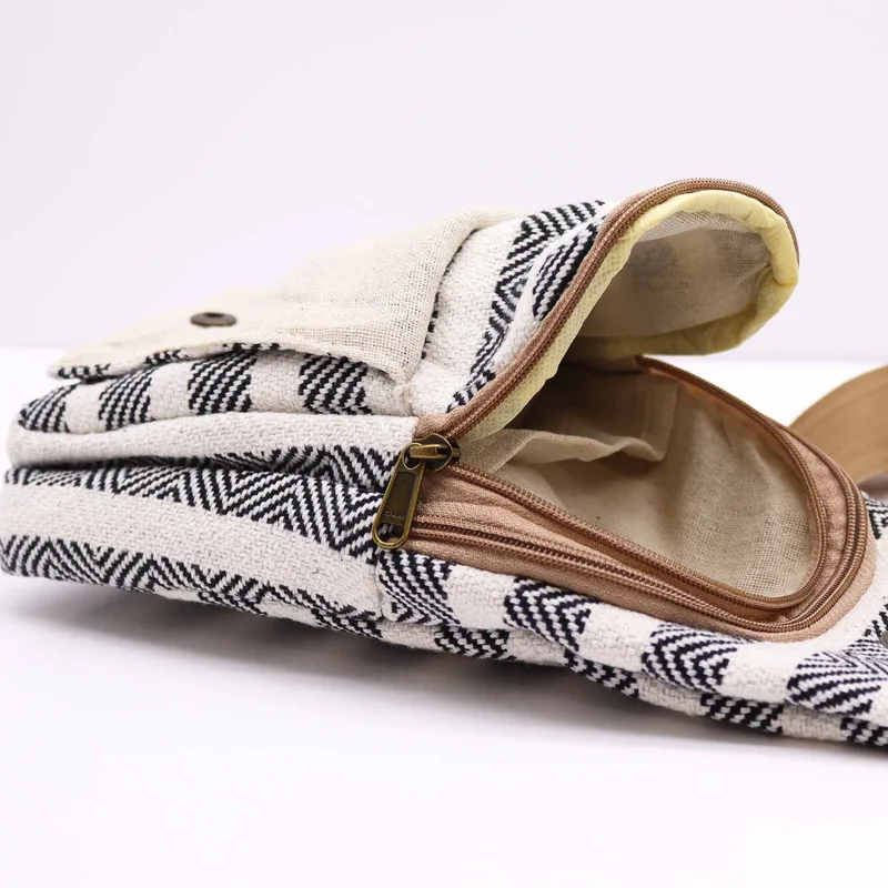 Corpo Cross Bag Naturale Cotton Nero & Bianco — foto 2