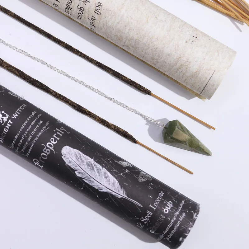 Ancient Witch Spell Incenso - Prosperity - Aventurine Pendulum — foto 3