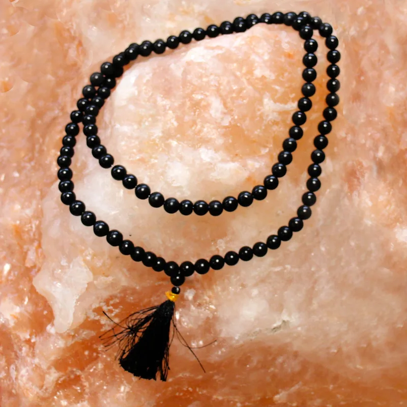 108 Bead Mala Nero Agate — foto 6