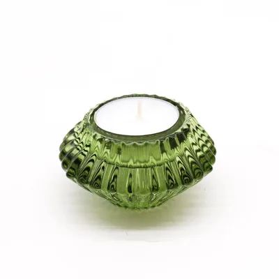 Set of 2 Fiore Flip Dinner Candela / Tealight Porta - Garden Jade — foto 1