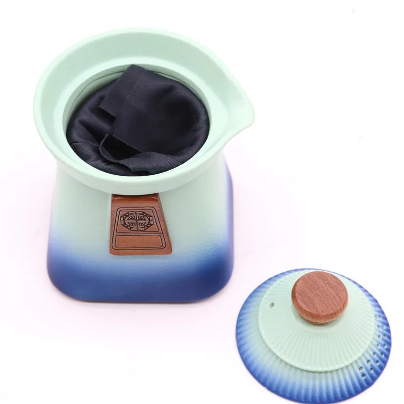 Temple Teapot Set & Three Cups Blu Heaven — foto 3