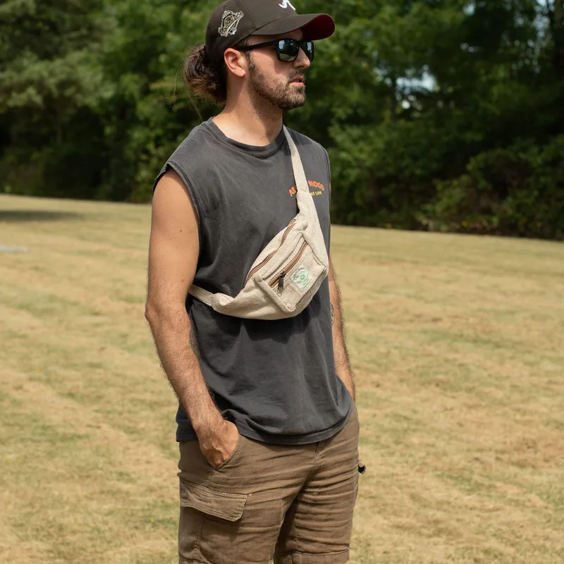 Cotton Hemp Style Belt Bag Naturale — foto 5