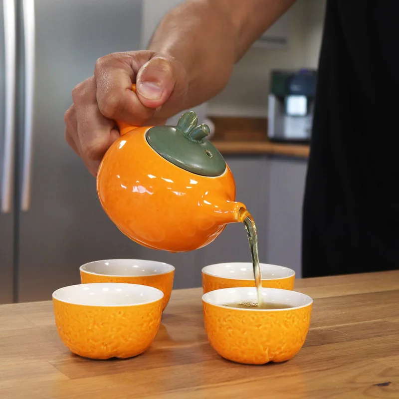 Herbal Arancia Teapot Set Pot & Four Cups — foto 1