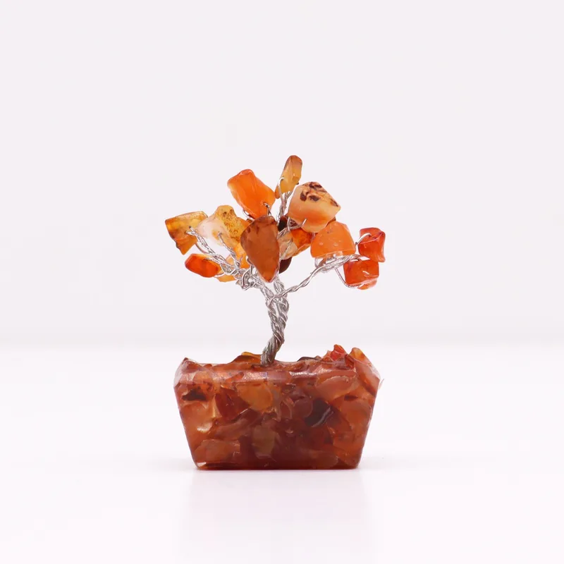 Mini Gemstone Trees On Orgonite Base - Carnelian (15 stones) — foto 2